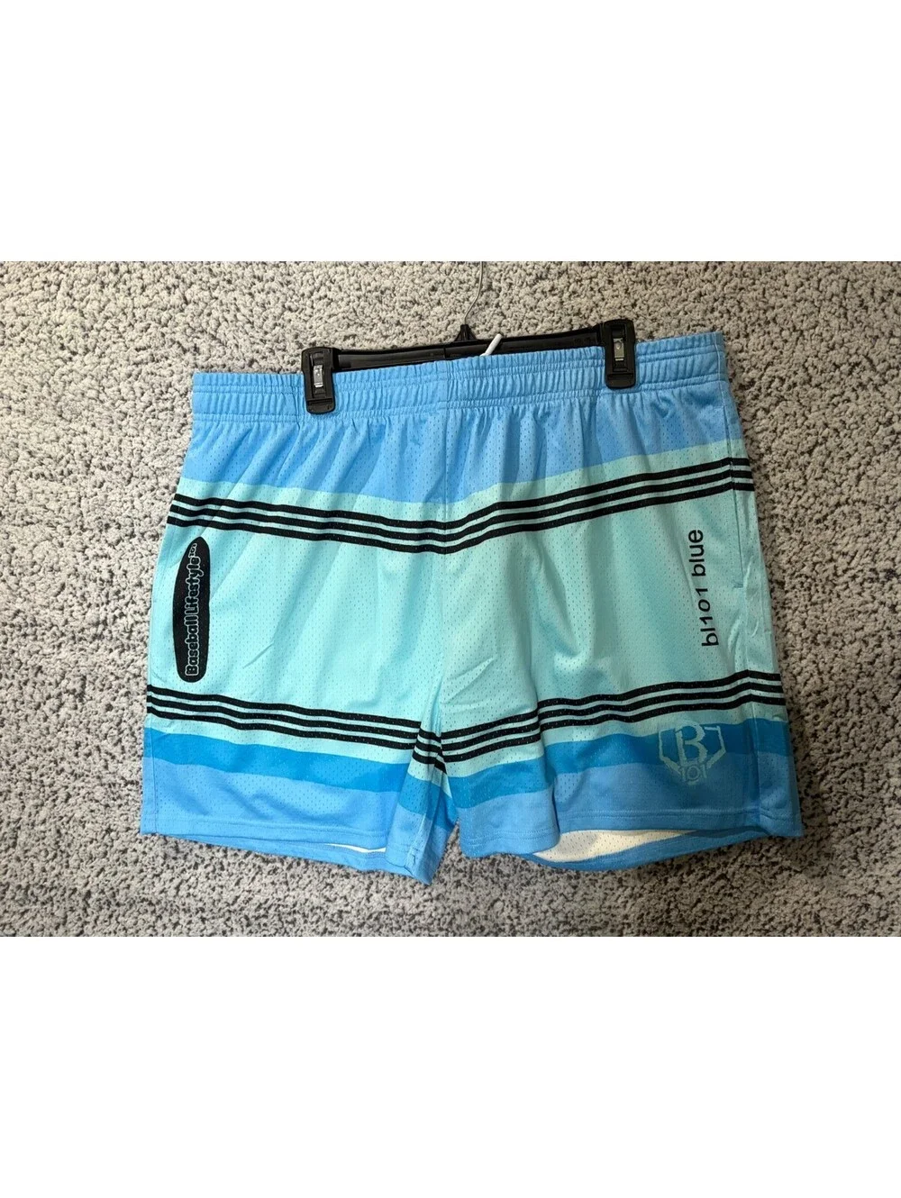 Baseball Lifestyle 101 Crayon Shorts Blue 2XL NWT Mesh Athletic Baseball